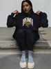 Trendy Women's Autumn Loose-Fit Sweatshirt with Mid-High Neck – European Size