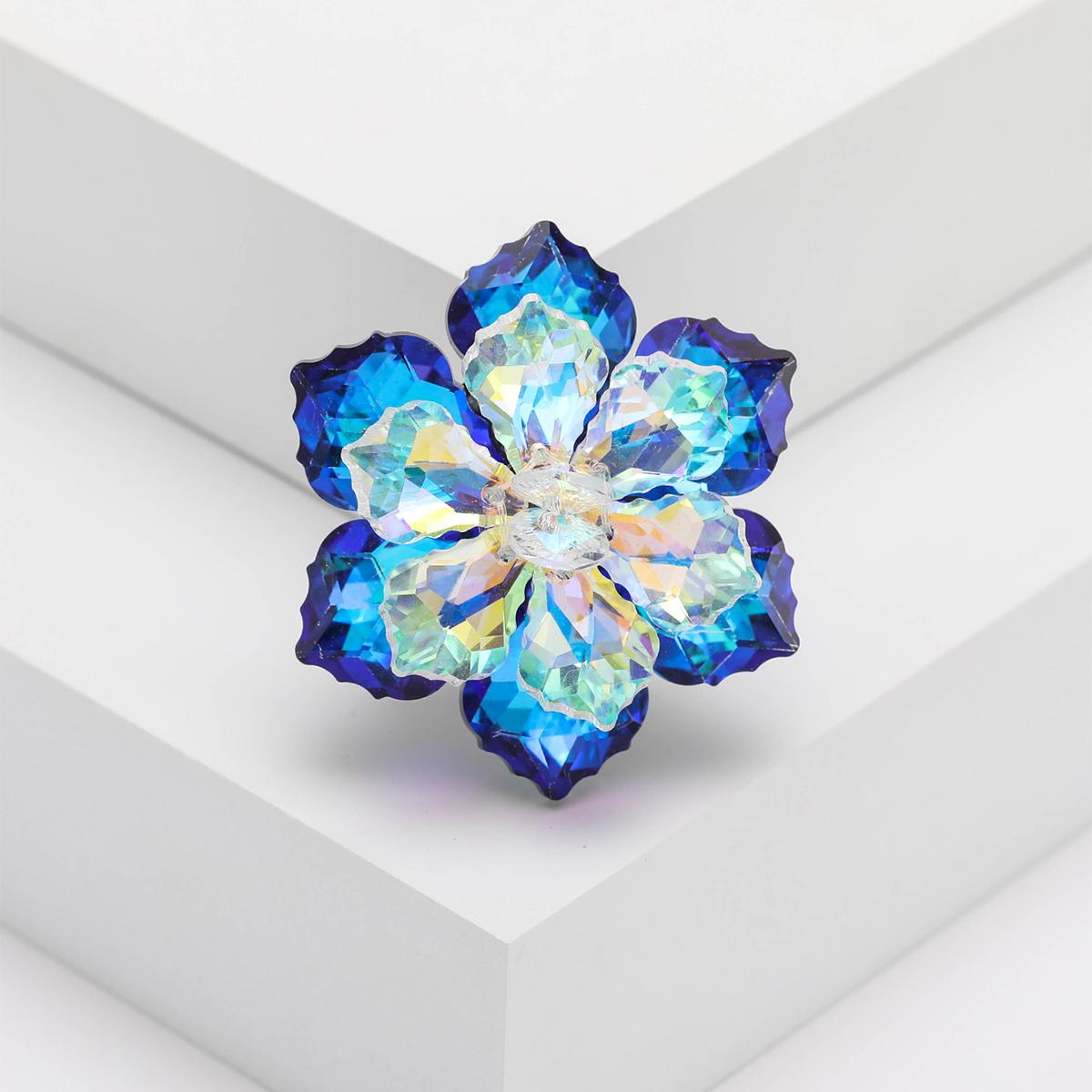 

Брошь-цветок со стразами для женщин, унисекс, булавки, банкетная вечеринка, рюкзак, подарки, ювелирные аксессуары