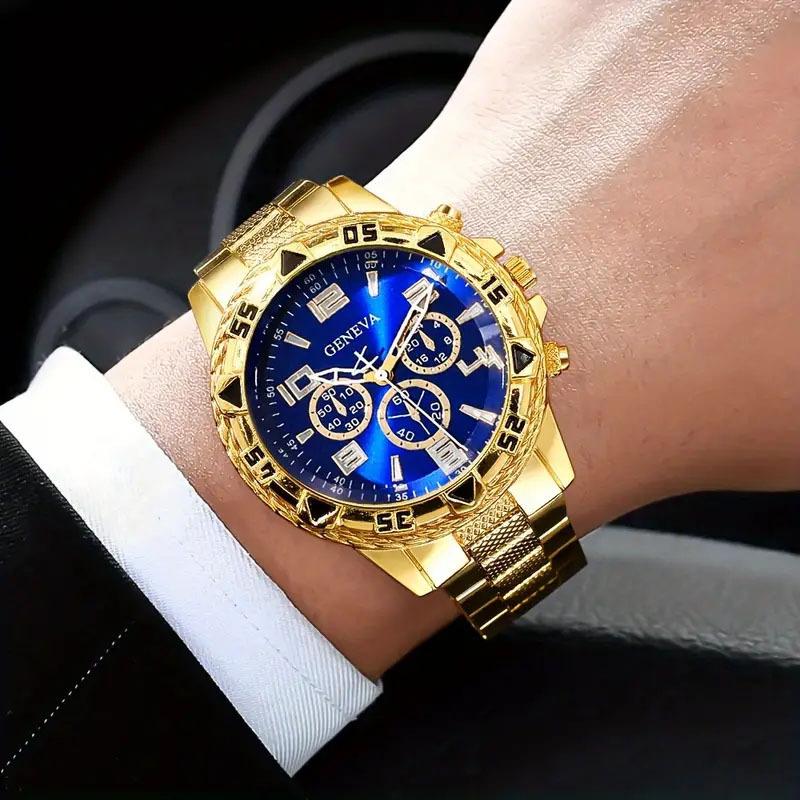 Elegant Men's Watch Set: High-end Business & Gift Collection - 4 Piece Set