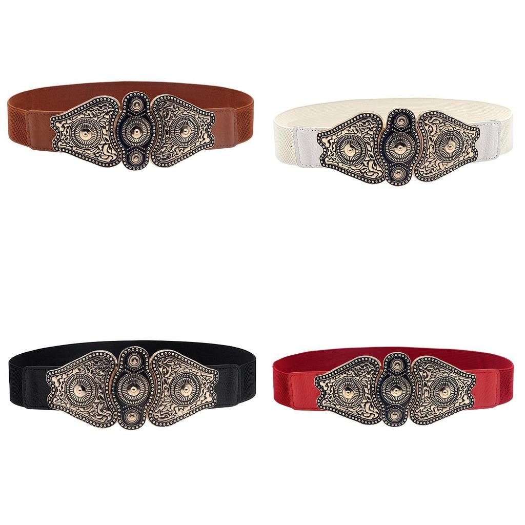 Fashion Pu Leather Wide Waist Belt For Dresses And Coats With Hook Closure For Stylish Outfits