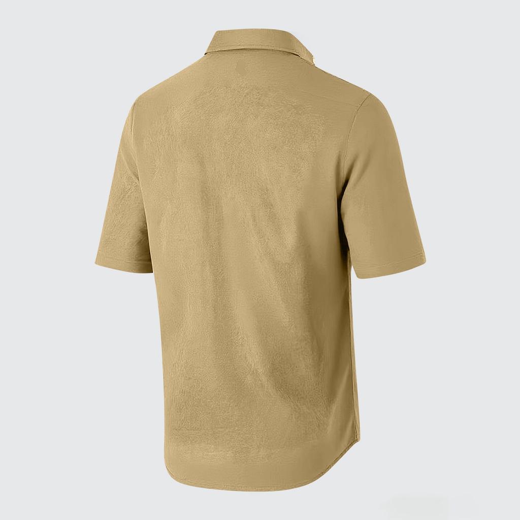 Men's Collared Shirt Pocket Casual Short-sleeved Shirt Versatile T-shirt