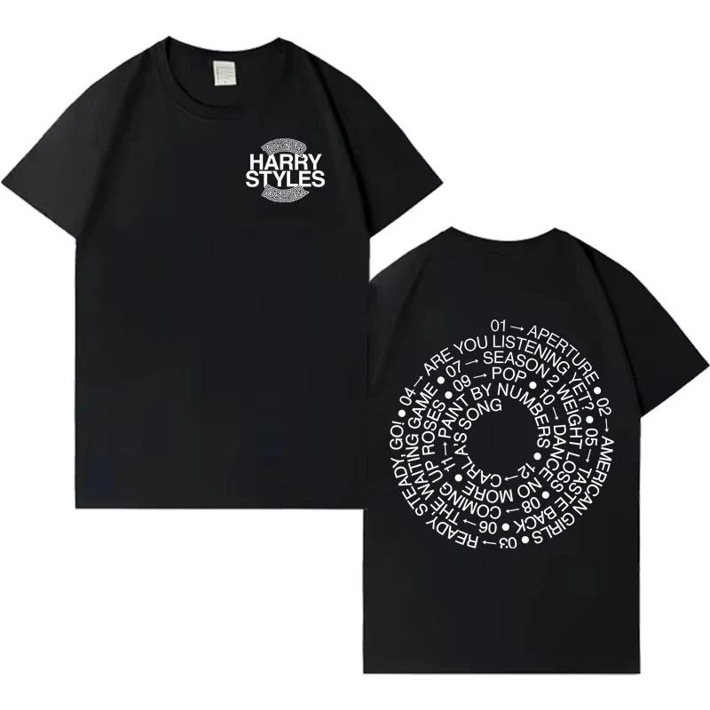 

Harry Styles 2026 New Album Letter Printed TShirt Comfortable Hip Hop Unisex Fashion Casual Crew Neck Women And Men TShirt S