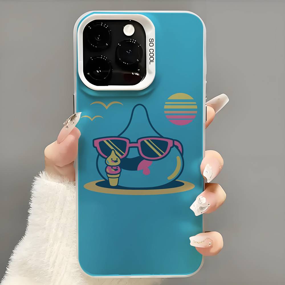 D-Dragon Quest Slime Phone Case Phone Case For iPhone 14 16 15 11 12 13 Pro Max Mini Plus Shockproof Cover