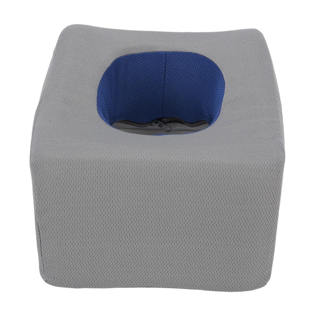Gesicht nach unten Kissen Weiches Mittelloch Tragbares Gesichts-Kopfstützenkissen Kissen für Schönheitssalon Zuhause Grau