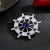 Simple Atmosphere Men'S Rudder Brooch Slightly Inlaid Zircon Coat Suit Accessories Fashion Accessories