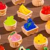 2 Stück Mini 1/12 Puppenhaus Rattanrahmen Handgeflochtene Puppen Miniaturdekoration