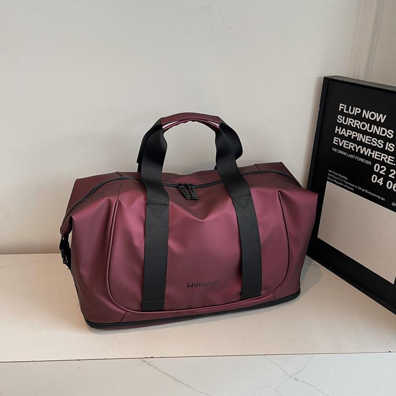 Dry and Wet Separate Travel Bag Women's Large Capacity Outdoor Duffel Bag Extensible Lightweight Yoga Fitness Bag