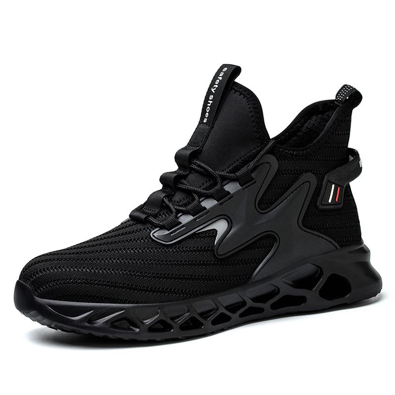Zapatos de seguridad para el trabajo transpirables para hombre, botas de trabajo con puntera de acero antigolpes, zapatillas de trabajo indestructibles para construcción, zapatos para hombre