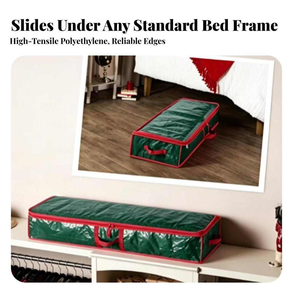Storage Bag Space-Saving Rectangular Christmas with Zippered Closure