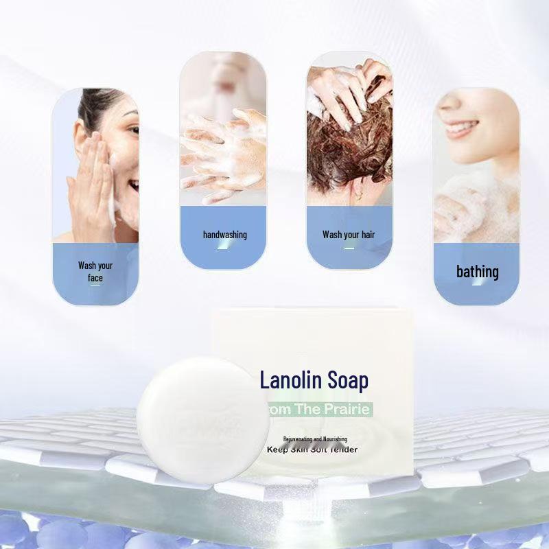 Double-Sided Lanolin Soap: Gentle Hand, Bath & Facial Soap for All Ages