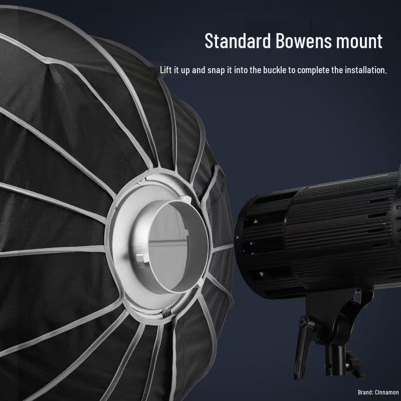 90CM Deep Parabolic Bowens Mount Softbox with Grid - Quick Install