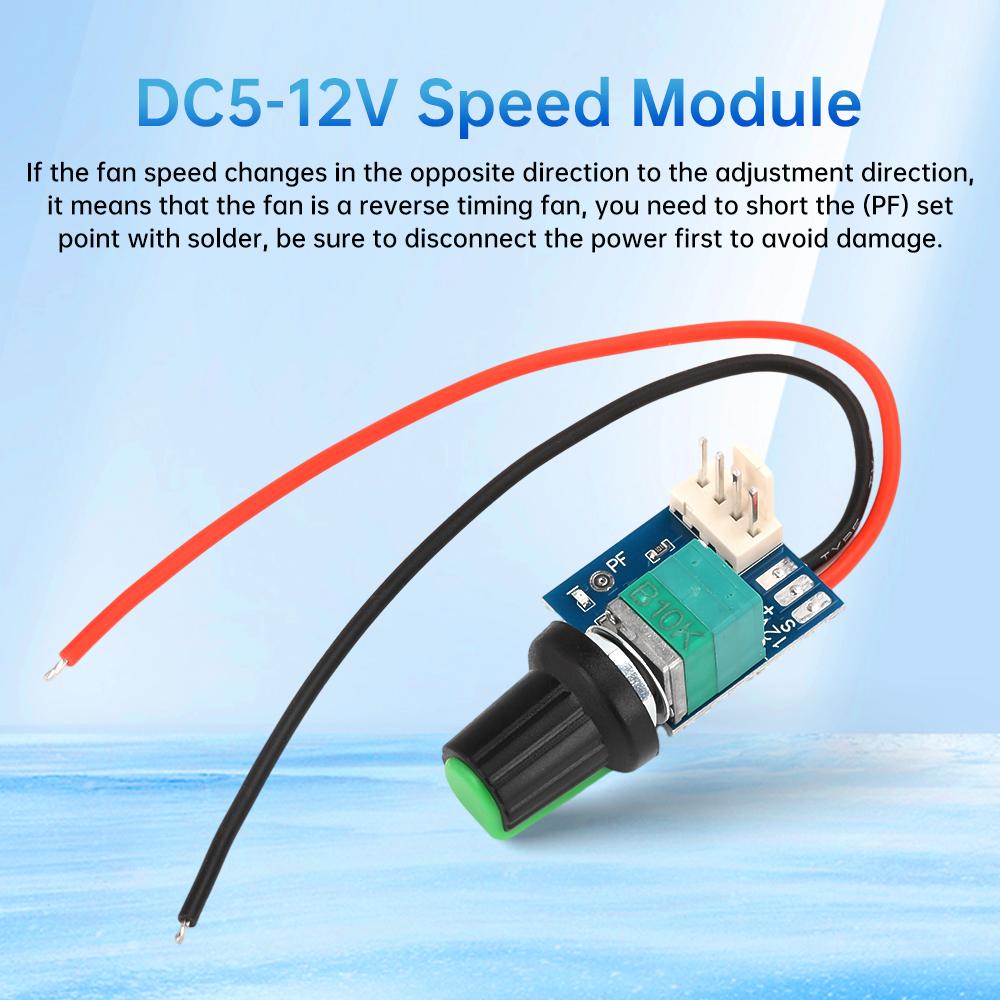 DC5-12V Manual Four-Wire PWM Fan Speed Motor Controller Board With Knob Switch Electrical Equipment Governor Module