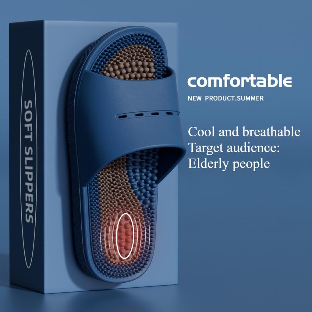 Massageslippers voor Mannen in de Zomer, Binnen Huis, Badkamer, Baden, Voetmassage, Antislip, Coole Slippers voor Mannen