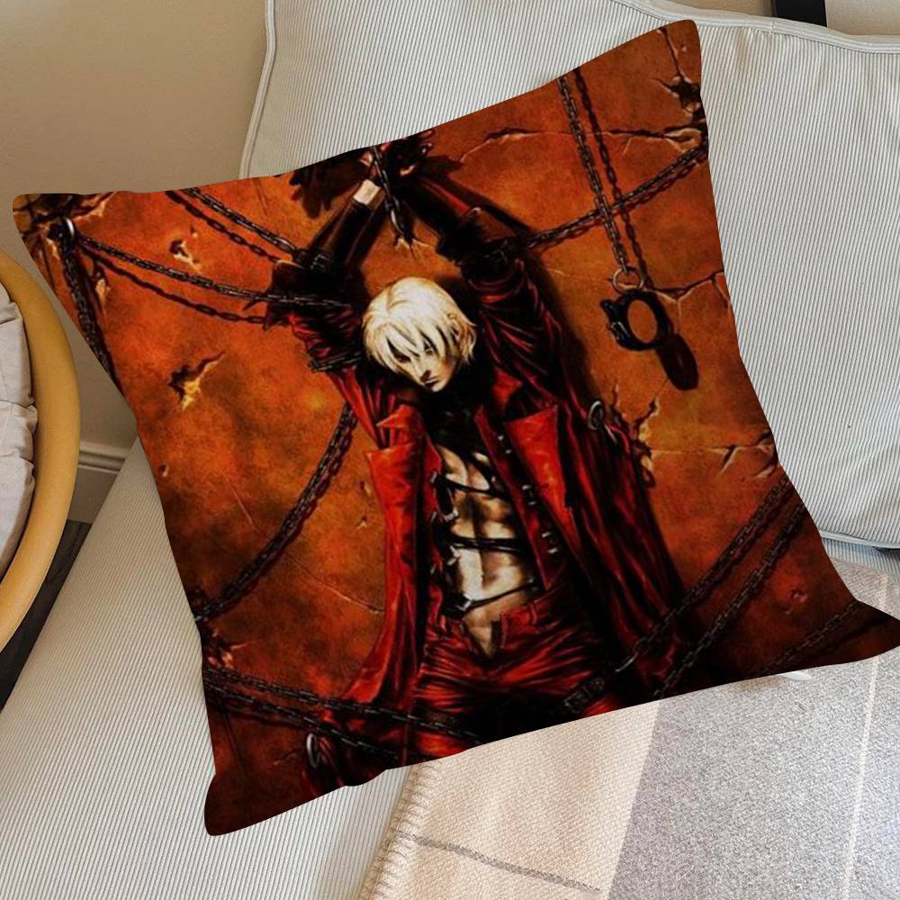 Famous Anime D-Devil May Cry   Cushion Cover Pillowcase Upholstery Sofa Throw Pillow Home Decor Pillowcas