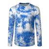 Spring and Autumn Round Neck 3D Tie Dye Printed T-shirts Fashionable Casual Long Sleeved Men's T-shirts