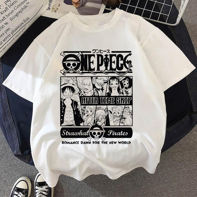 Japanese Anime One Piece Luffy T-Shirt Chopper Peripheral Clothes Men Cartoon T-shirt  Fashion Harajuku Ullzang Fashion Unisex Top