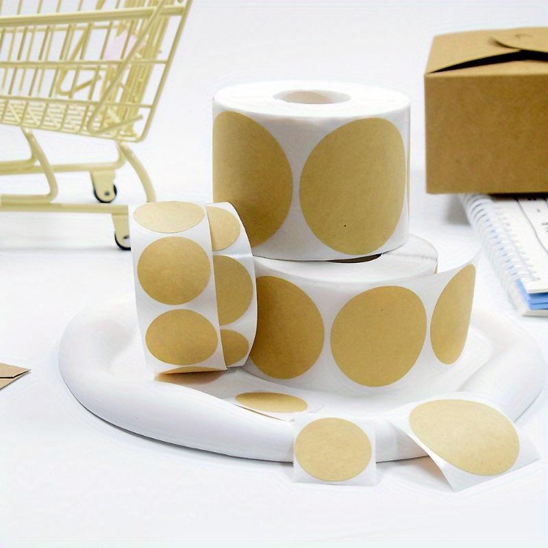 1000 buc/2 role Hârtie kraft rotundă Hârtie pentru etichete autoadezive Clasificare articol Nume autocolante Etichete personalizate