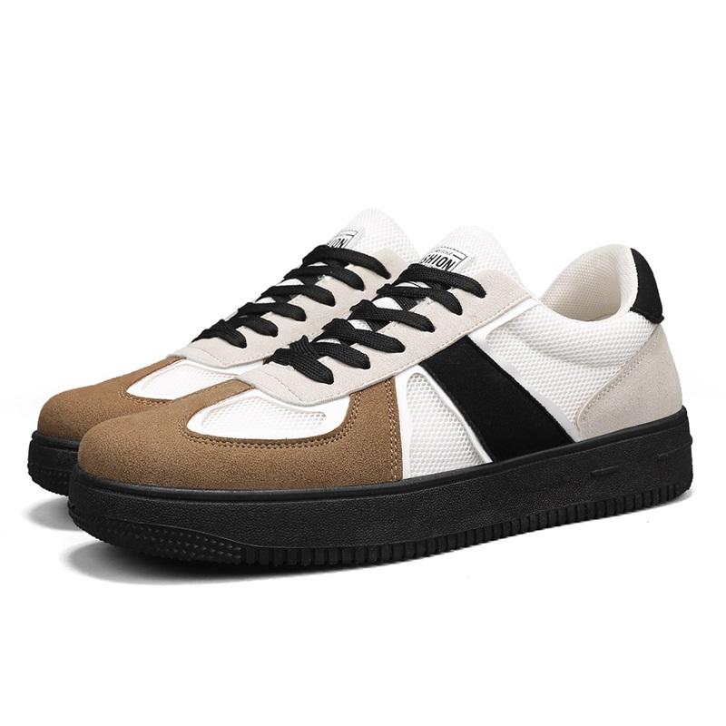 High-Quality Skateboard Sneakers Men Streetwear Vulcanize Shoes Summer Men Mesh Low-Top Sneakers Vintage Sports Casual Shoes Man