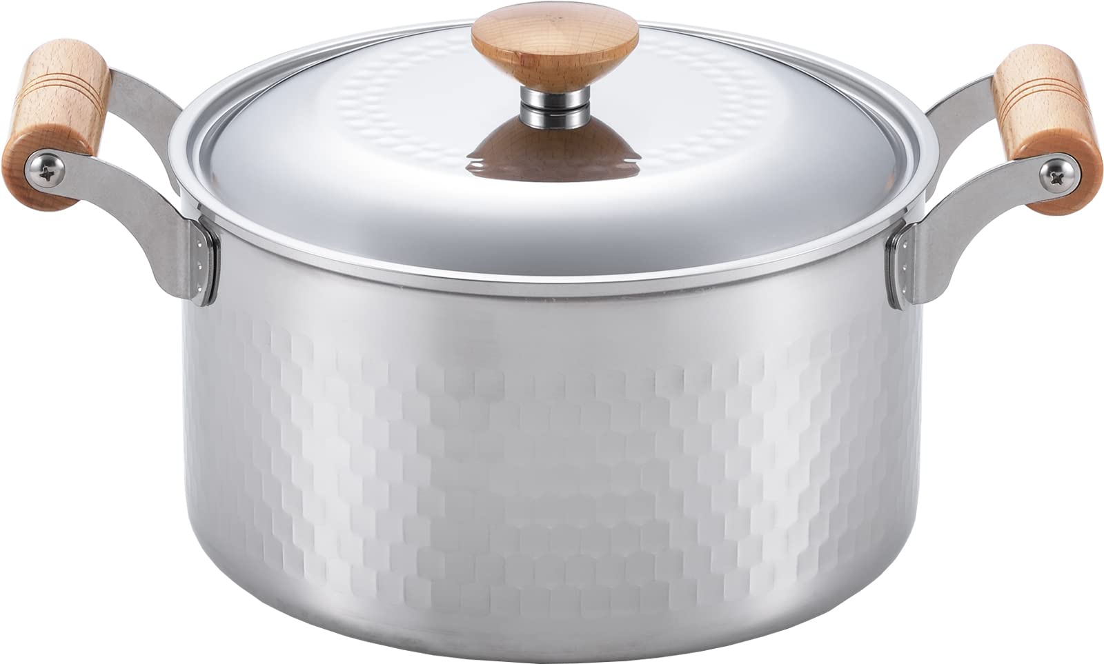 

Yoshikawa YJ3301 22cm Hammered Wooden Handle Pot, Induction Compatible