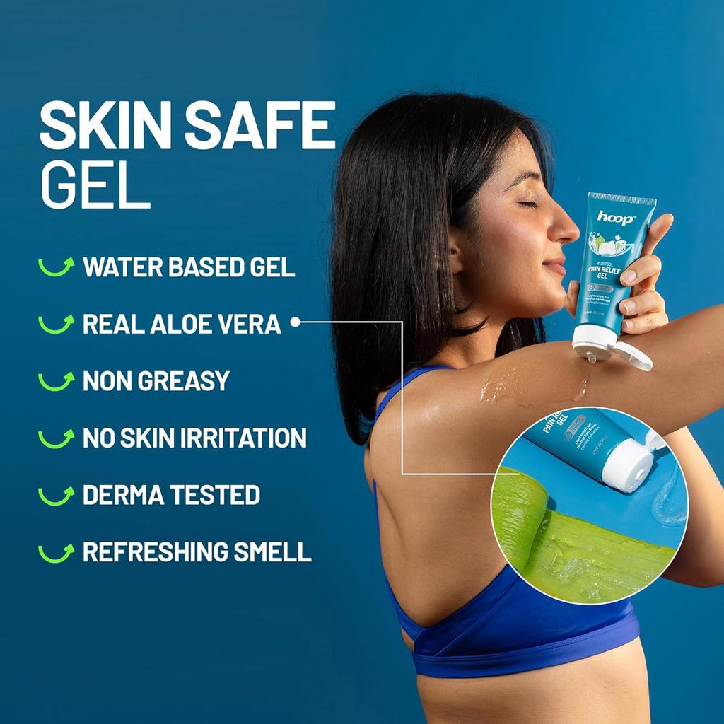 Hoop Pain Relief Gel 80 G Pack for Shoulder Neck Back Leg Knee Joint Muscle Cooling Relief