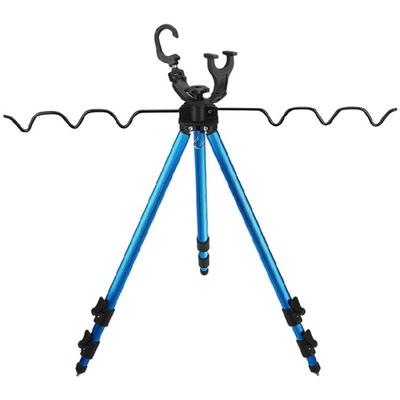 Aluminum Universal Fishing Rod Rest Tripod Stand Fishing Accessory Folding Fishing Rod Tripod Bracket Height Adjustable