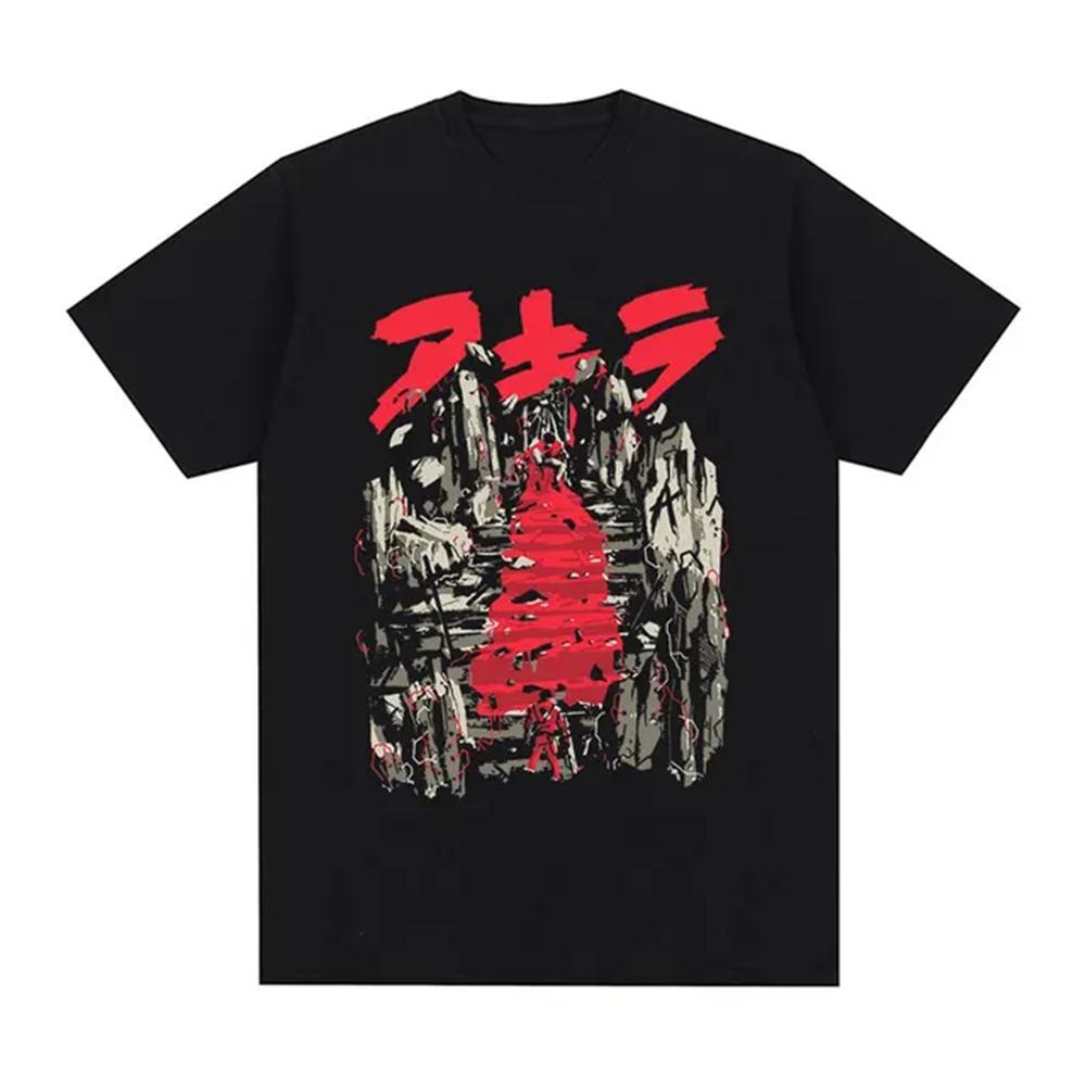 Japanese Anime Neo Tokyo Akira T Shirt Movie Science Fiction Manga Shotaro Kaneda Men Short Sleeve T Shirts 100% Cotton 72417