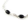 Les Trésors De Lily [H3480] - Bracelet Argent 'Déesse Noir de Jais' noir argenté (rhodié) - 5 mm