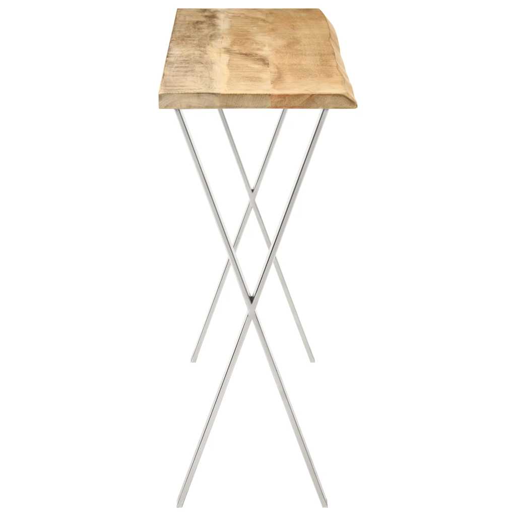Console Table with Live Edge 105 x 33 x 76 cm Solid Mango Wood