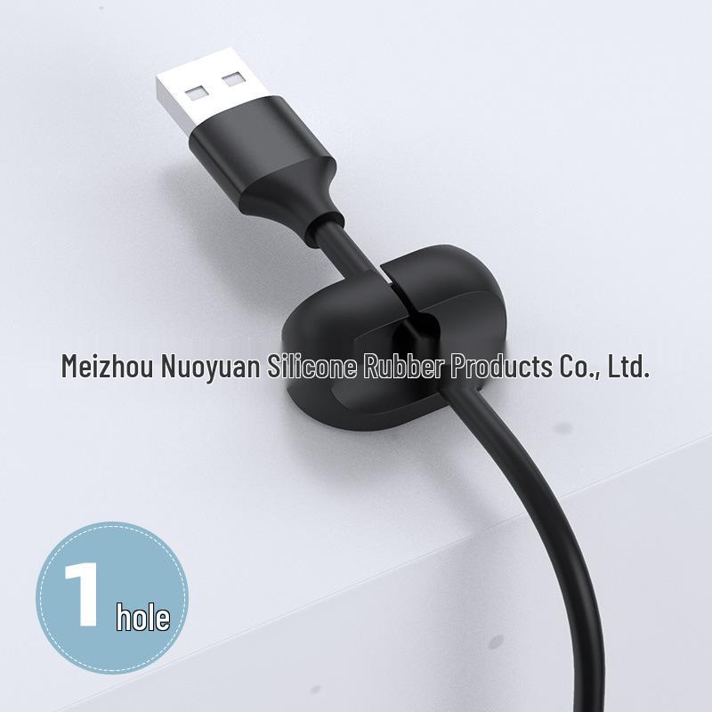 Silicone Cable Protector & Organizer: Self-adhesive Desktop & Car Clip Winder for Cables