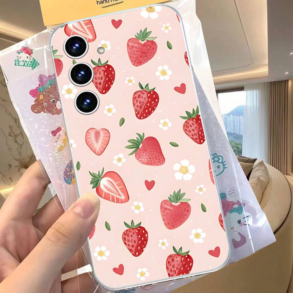 Fresh Fruit Phone Case For Samsung Galaxy Transparent Cover A52 A12 A51 S21 Edge S22ULTRA S23 S24 S20LITE Plus Ultra