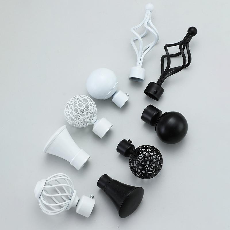 2 stk Utfylte Jern Gardinstang Endestykker Hetter Gardintilbehør Erstatning Romersk Gardinstang Hode Hjemmedekorasjon