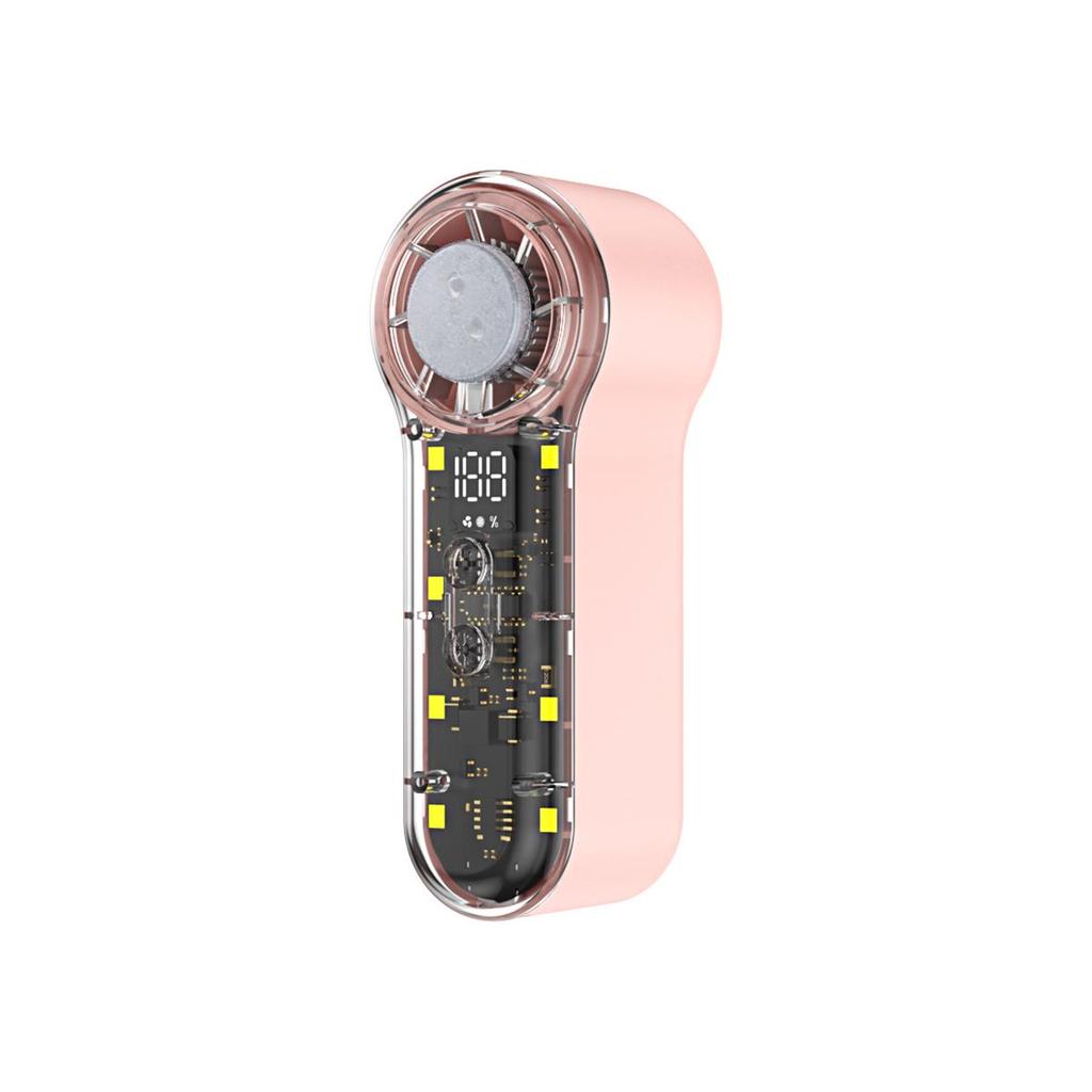 T76 Turbo Handheld Fan: USB Rechargeable, 199 Speeds, Portable Cooling with Ice Pack