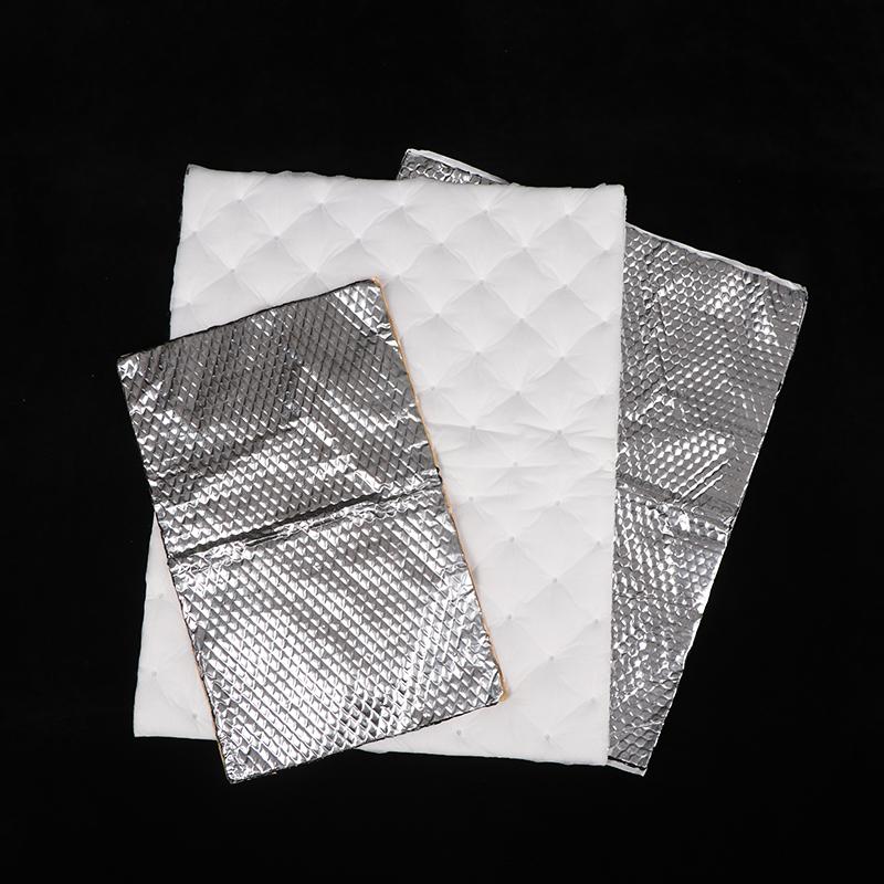 1 Piece Engine Bonnet Firewall Noise Proofing Deadener Anti-Noise Pads 2Mm Aluminum Foil Car Sound Heat Insulation Cotton Mats