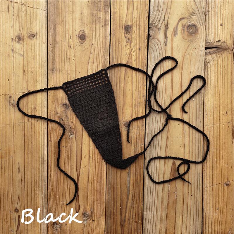 

Вязаный крючком купальник бикини ручной работы Medium чёрный