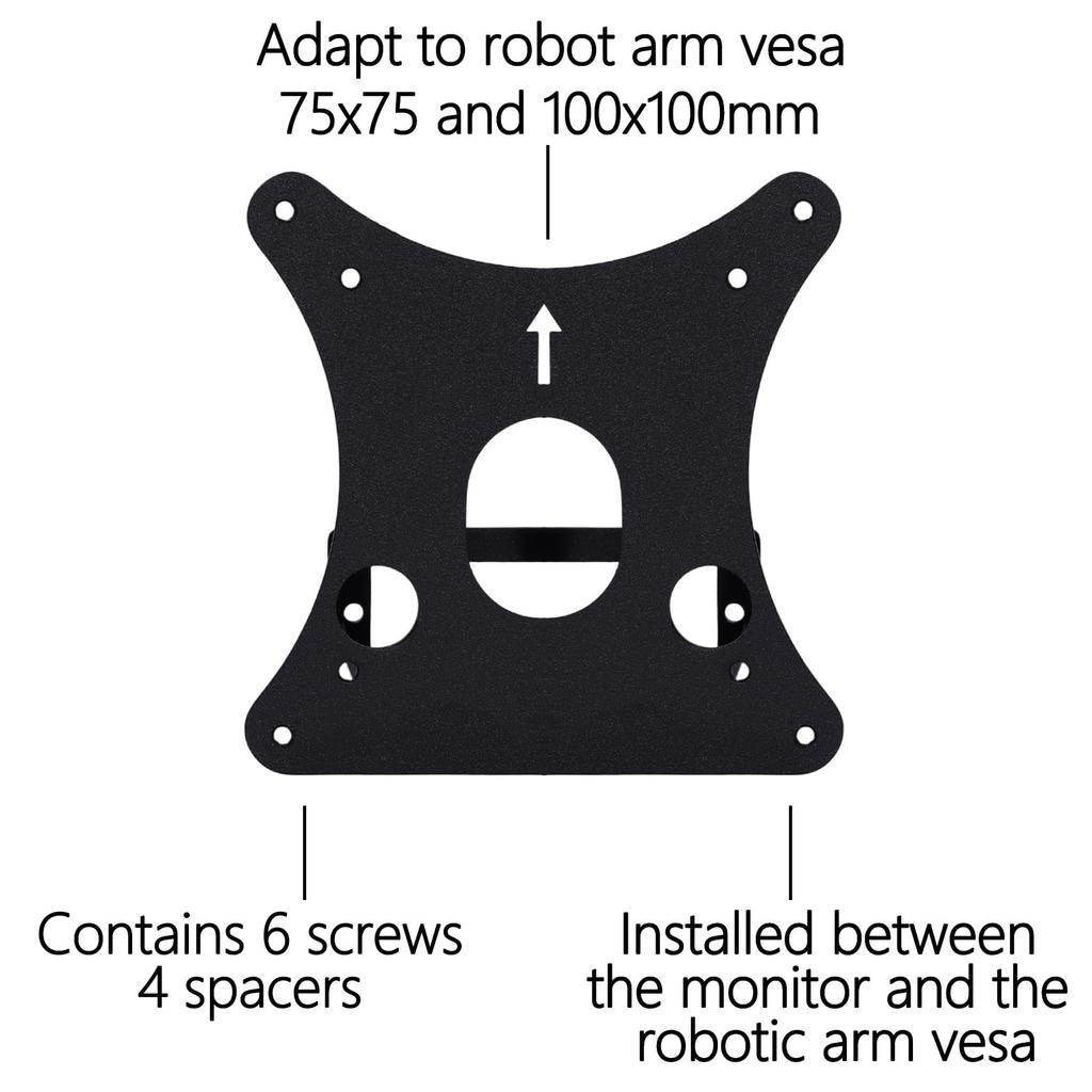 Yunquehe VESA Mount Adapter for LG Monitors Supports 75×75 and 100×100 mm Compatibility