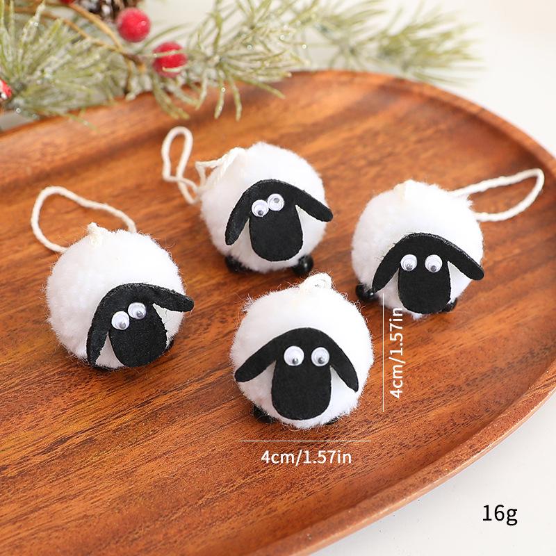 Eid al-Adha Black and White Sheep Pendant - Easter Lamb Decoration Little Sheep