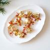6/9Pcs Plastic Christmas Bells Iron Gold New Year Pendant Bow Colorful Xmas Tree Decorations Festival Party Celebration