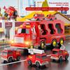 Fire Vehicle Toy Set With Flashing Lights And Music For Kids Playroom