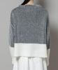 Nano Universe Shadow Stripe Knit Size Size Pullover, Women's, F, 110, Blue, 673-5222303
