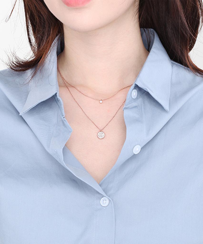 Ellejewelry Coin Layered Necklace Elbrnn068