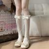 Japanese-Style JK Lace Bowknot Calf Socks | Lolita Soft Girl Ruffle Thin Socks