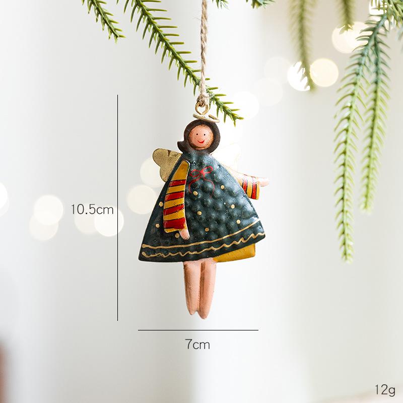 Frohes Neues Jahr Harz Vintage Weihnachten Bemalte Ornamente Schneeflocke Herz Stern Baumhänger Dekor für Heimdekorationen