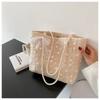 Portable Straw Woven Shoulder Bags Lace High-capacity Beach Bag Handmade All-Match Handbags Women