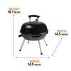 Tragbarer Holzkohlegrill 14,5 Zoll Tischgrill Kuppeldesign Verstellbare Luftschlitze Ideal Camping Tailgating Picknicks Einfache Reinigung