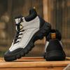 Mens High Top Leather Casual Shoes Fashionable Comfortable Sports Sneakers for Driving Hiking Outdoor Activities