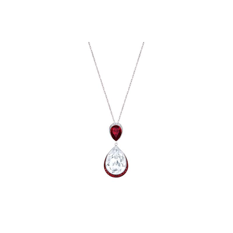Swarovski Feel Double Water Drop Metal Necklace Women s 5236077