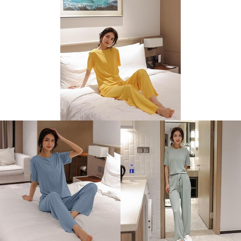 Ice Silk Ladies Sleepwear Set With Breathable Comfort For Home Use