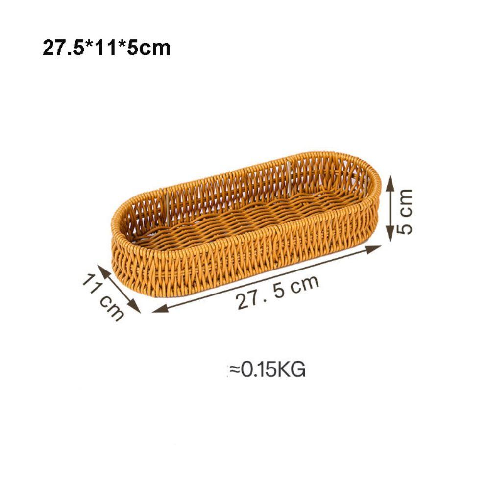 Hardness Bread Fruit Vegetables Basket Household Rattan Basket  Restaurant Serving Tabletop Display