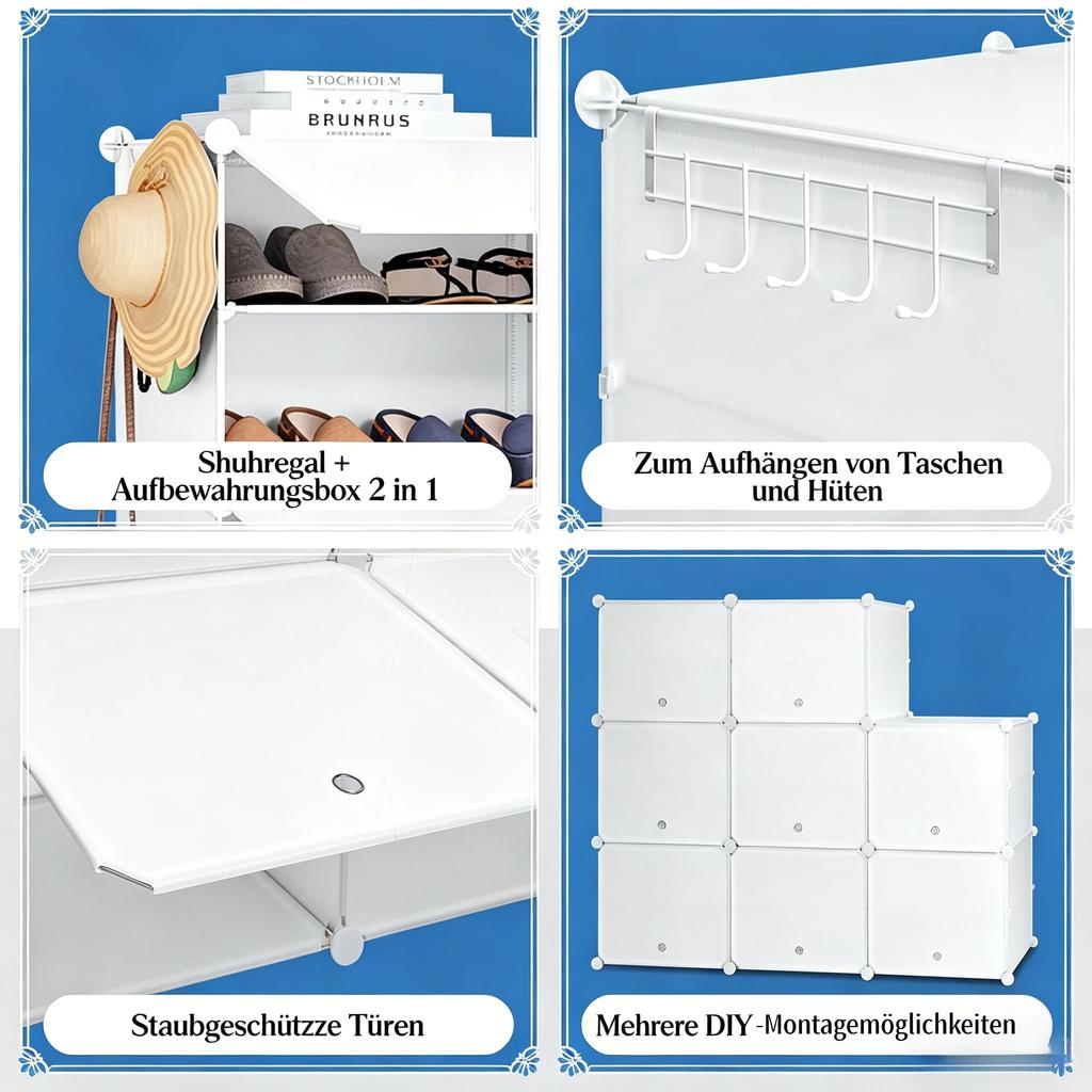 Shoe Organizer, Bathroom Cabinet, Wardrobe, Office Storage Organizer (only with shoe organizer)
