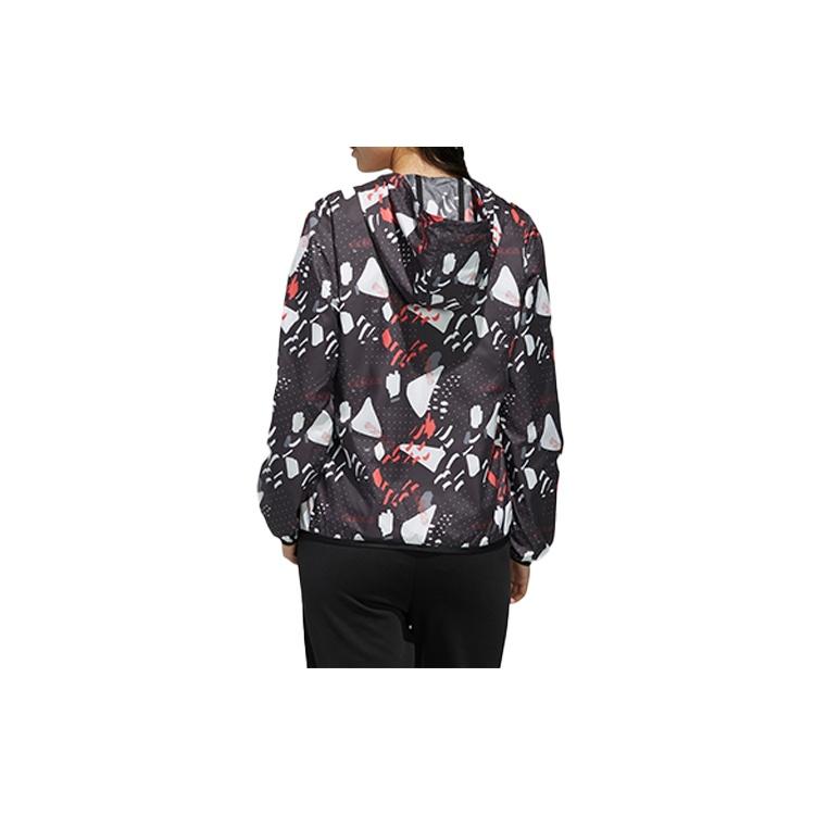 (WMNS) Adidas Neo Printing Hooded Jacket Black Women's DW7813
